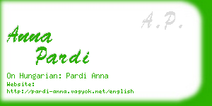 anna pardi business card